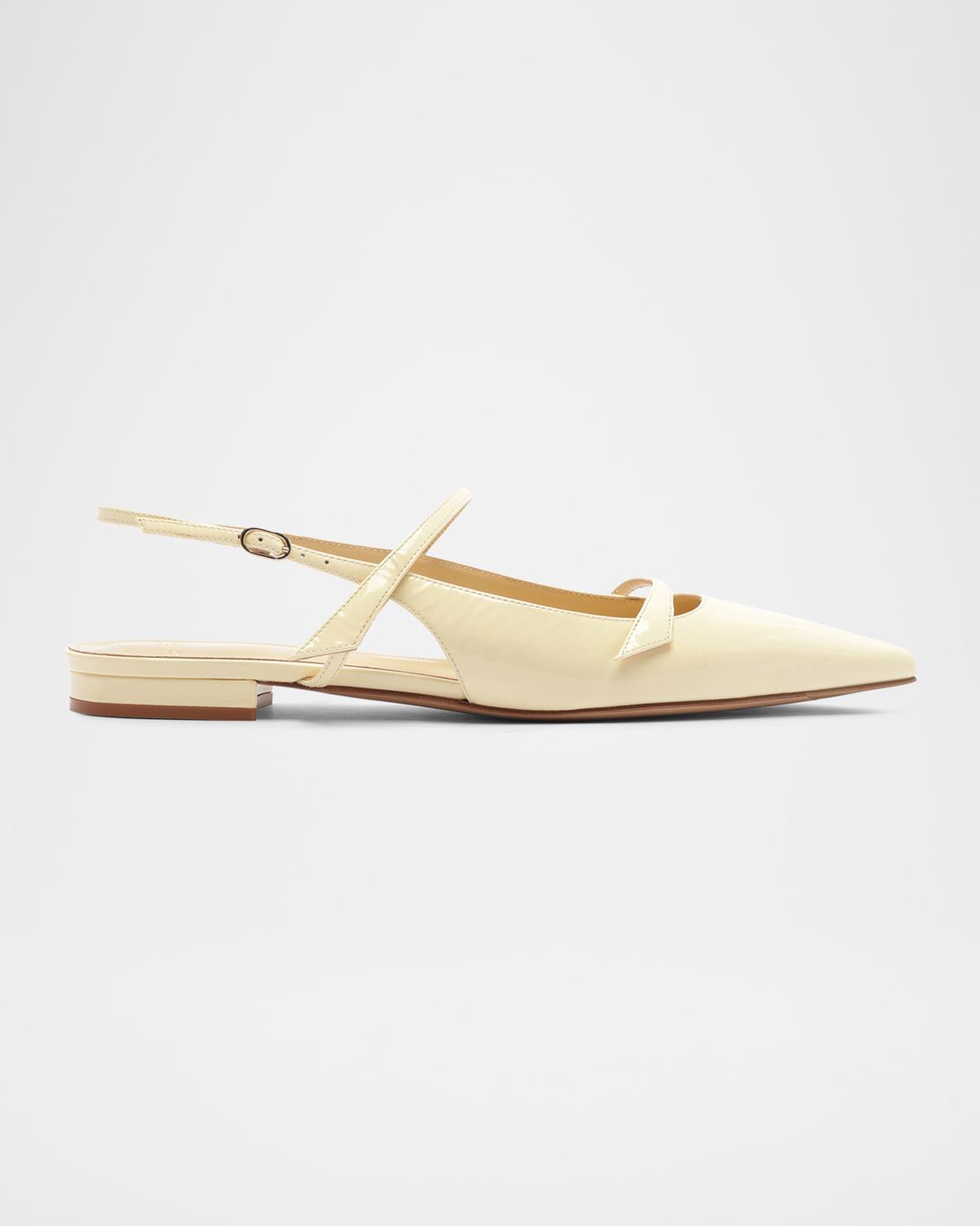 Alexandre Birman Tita Leather Slingback Flats