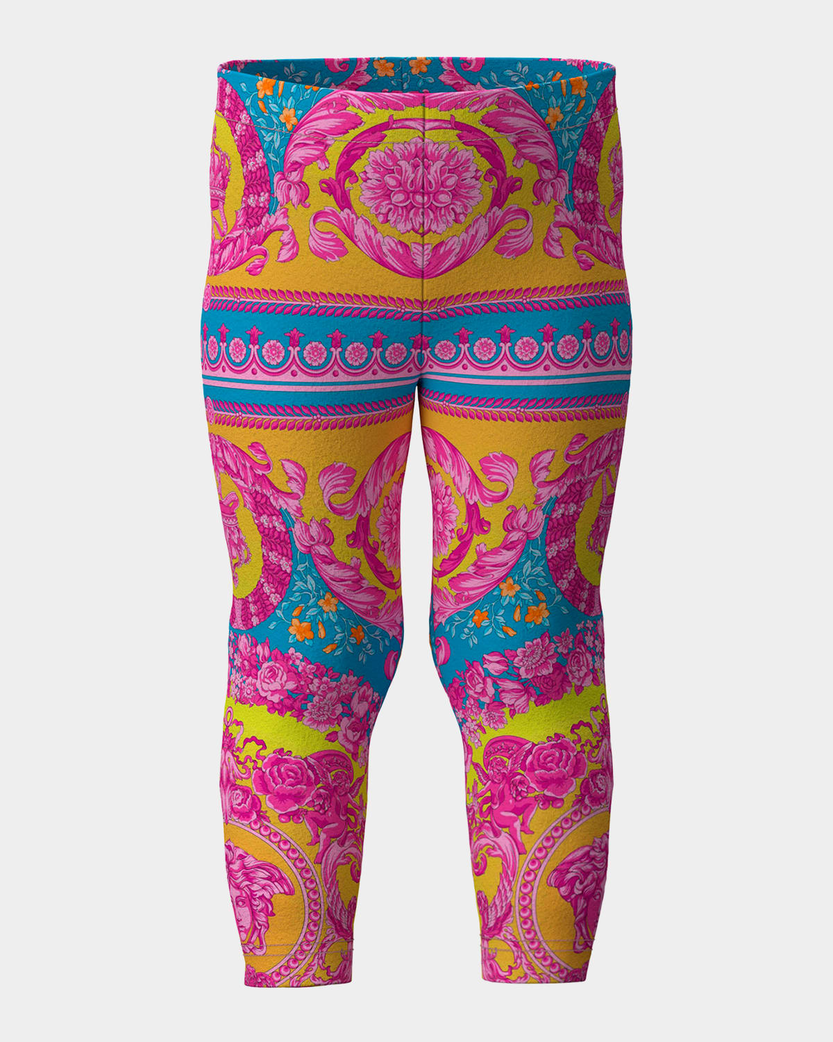 Versace Girl 's Electric Barocco Cotton Leggings, Size 12M-