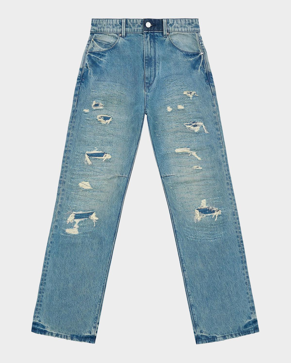 RTA Jonas Distressed Straight Jeans