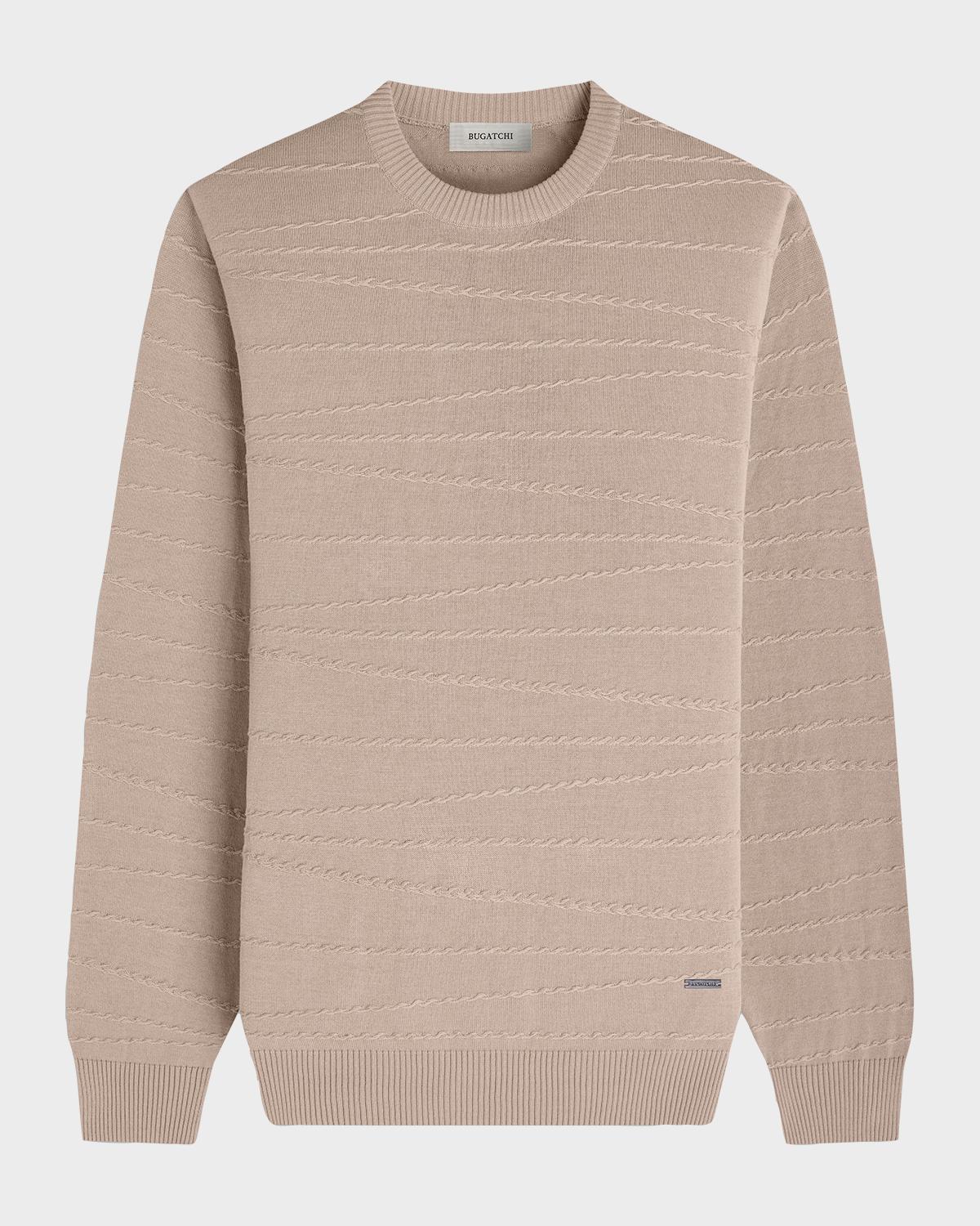 Bugatchi Men's Chain-Link Crewneck Sweater