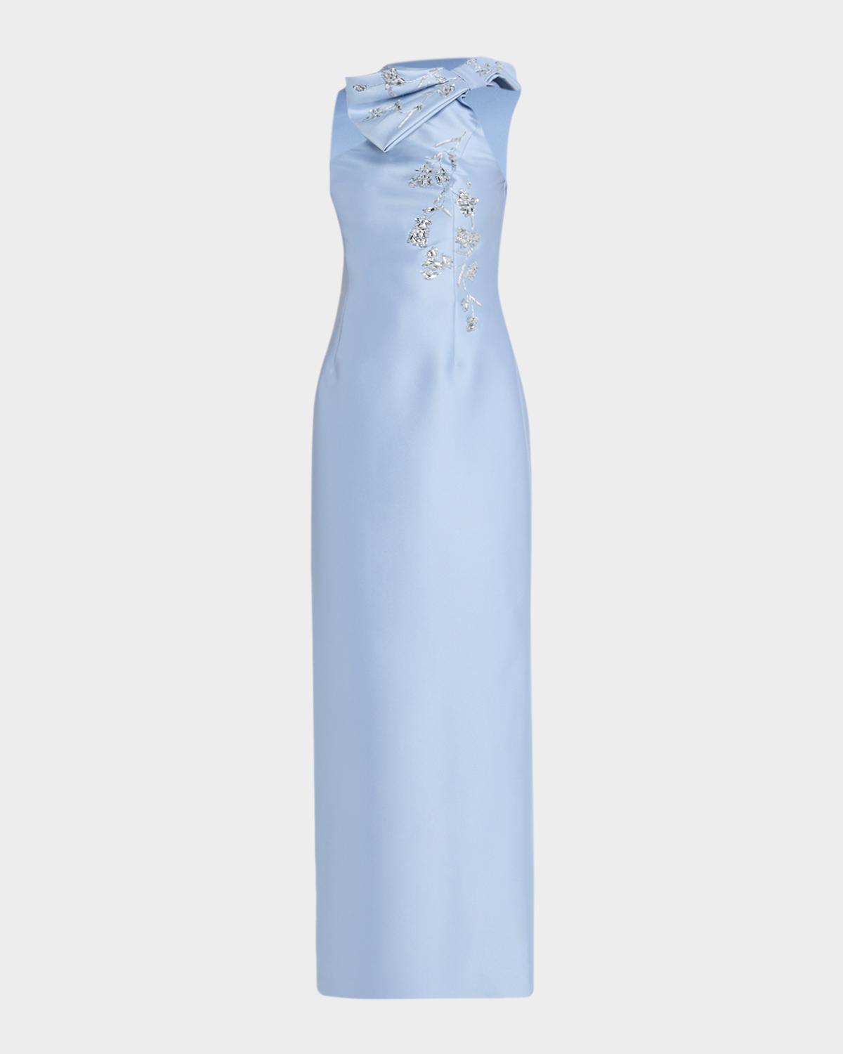 SACHIN BABI Olivia Beaded Bow-Embellished Mikado Gown
