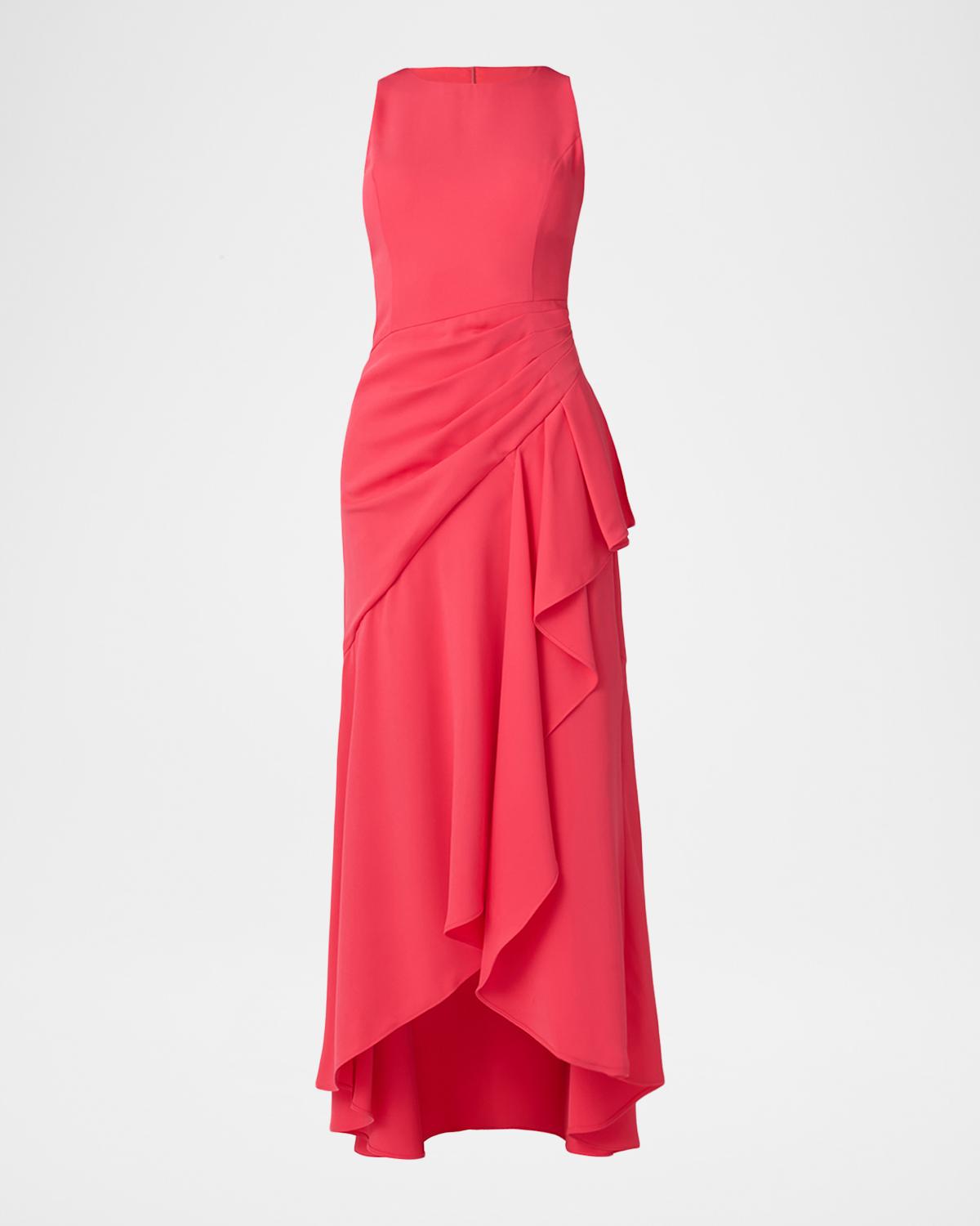 Shoshanna Verena Draped High-Low Maxi Dress