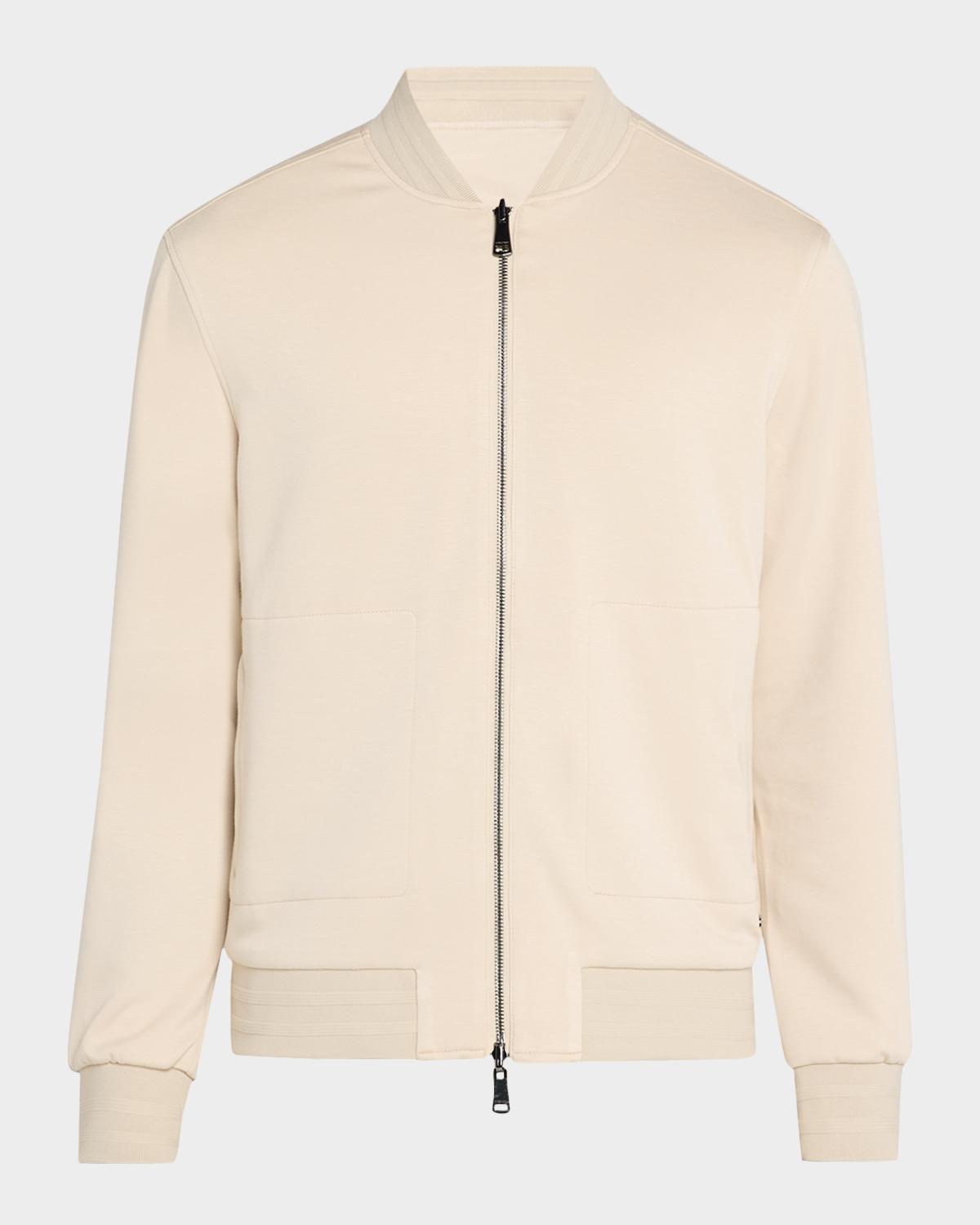 Bugatchi Men's Soft Touch Reversible Baseball Jacket