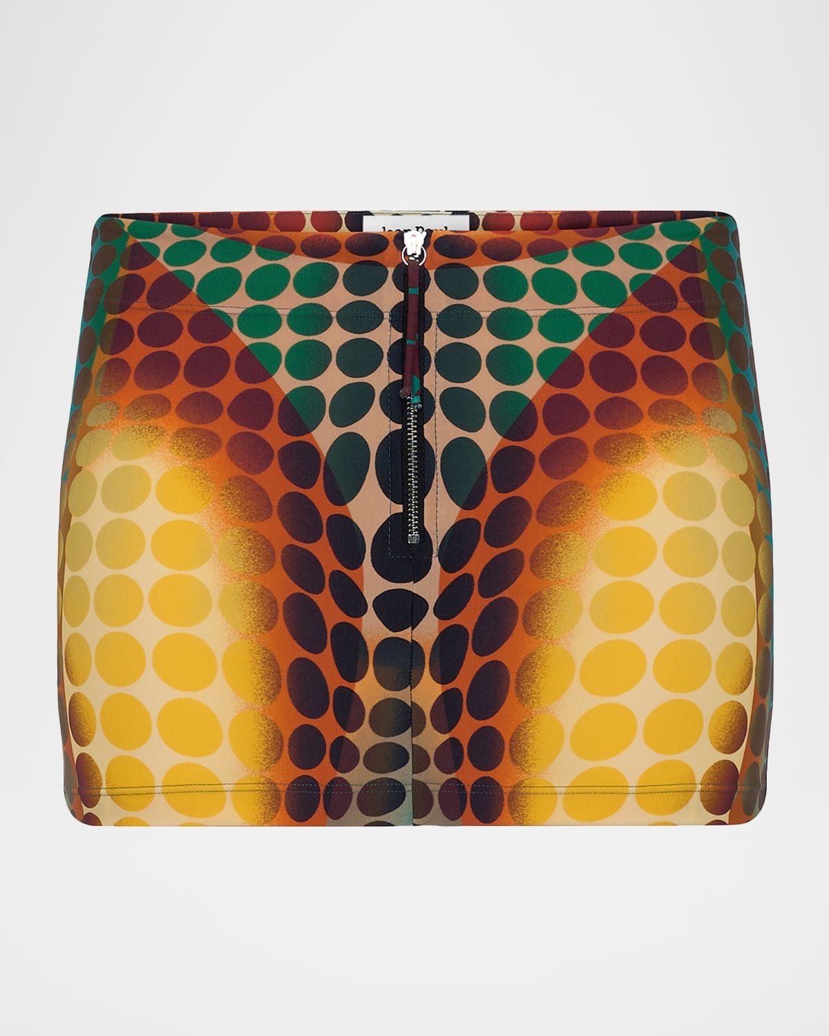 Jean Paul Gaultier Re-Edition Dot Bikini Zip-Front Mini Skirt
