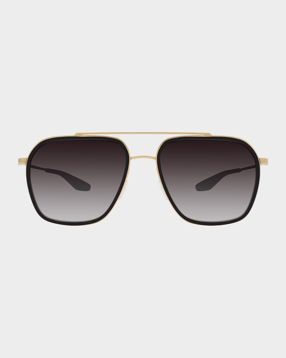 Barton Perreira Rizzo 58mm Titanium & Acetate Aviator Sunglasses
