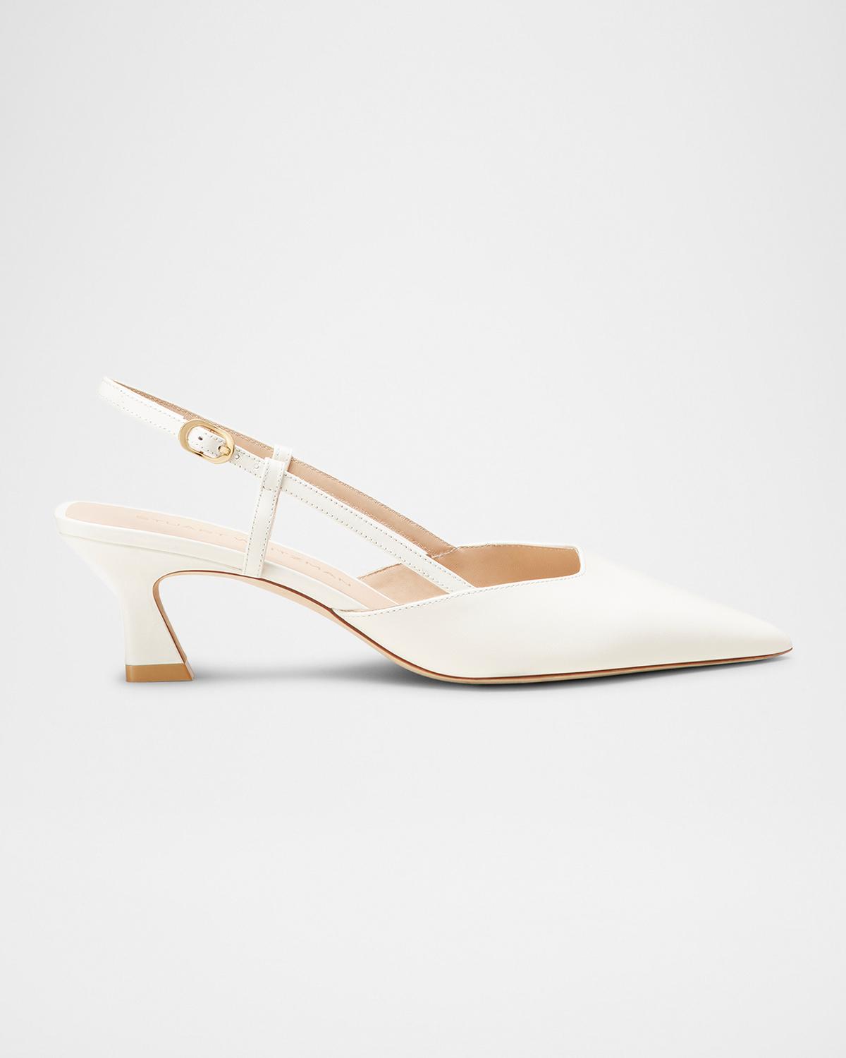 Stuart Weitzman 50mm Vinnie Leather Slingback Pumps