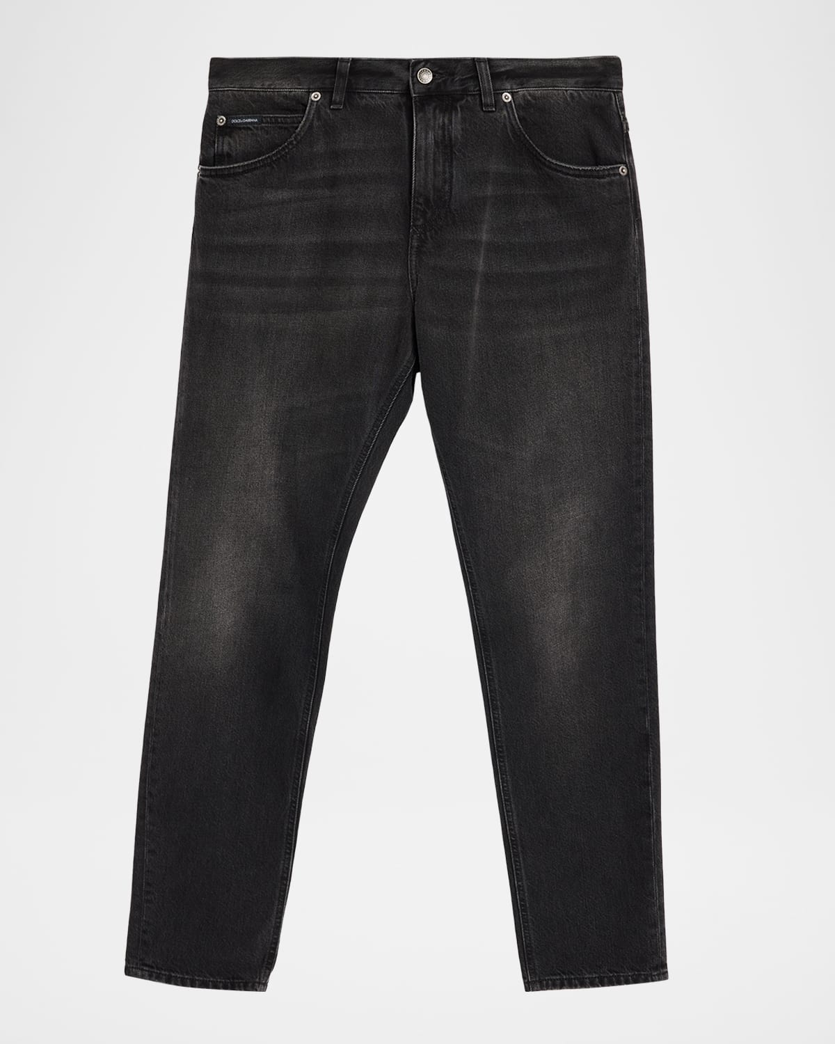 Men & apos;s Grey Denim Straight Leg Jeans