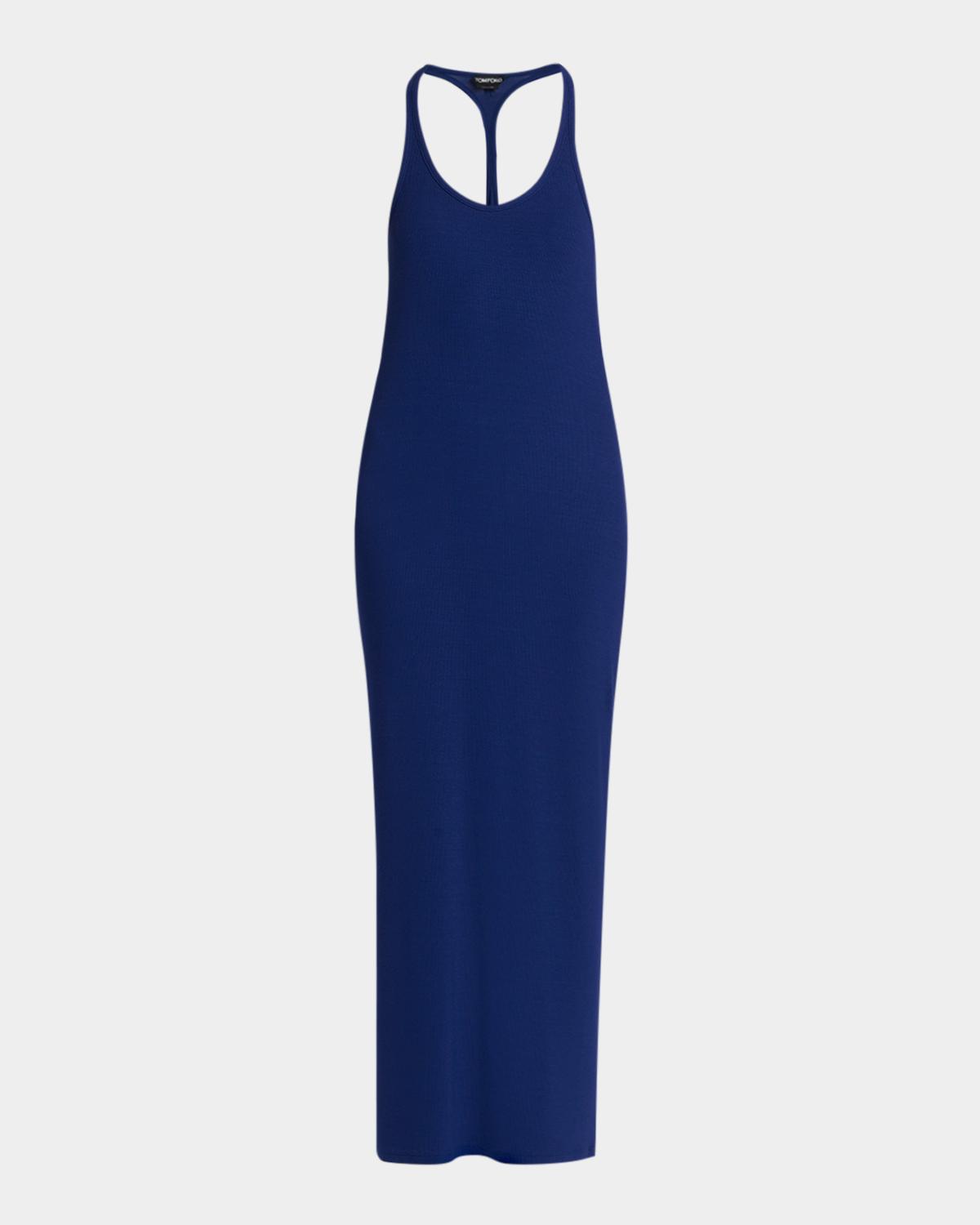 TOM FORD Ribbed Knit Racerback Midi Tank Dress