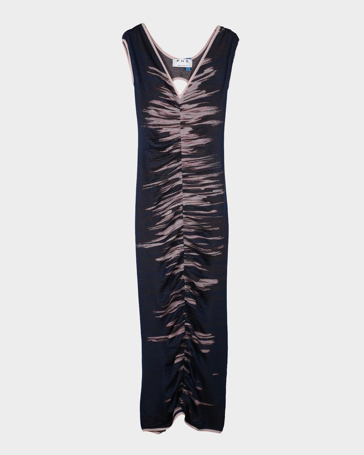 PH5 Danio Ruched Open-Back Maxi Dress