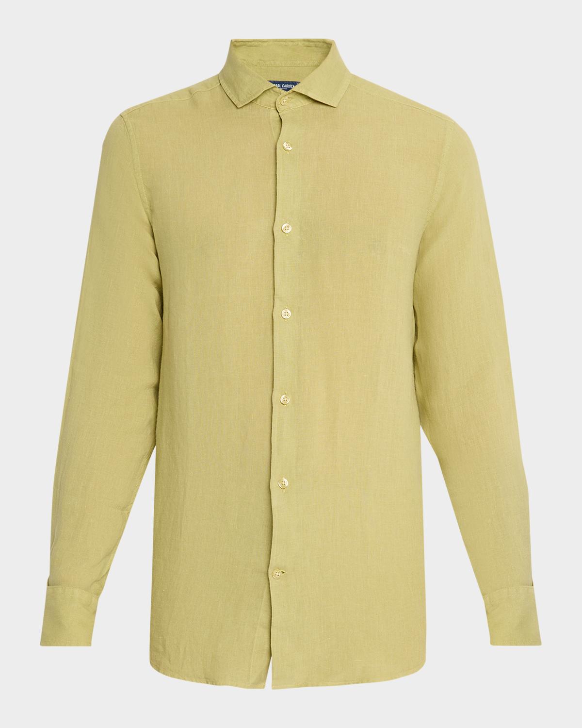 Frescobol Carioca Men's Antonio Linen Casual Button-Down Shirt