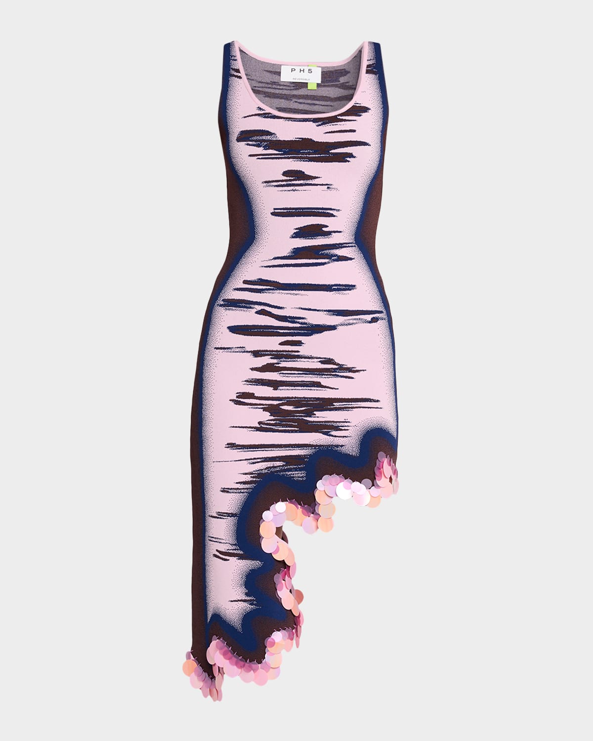 PH5 Robin Wavy High-Low Reversible Midi Dress