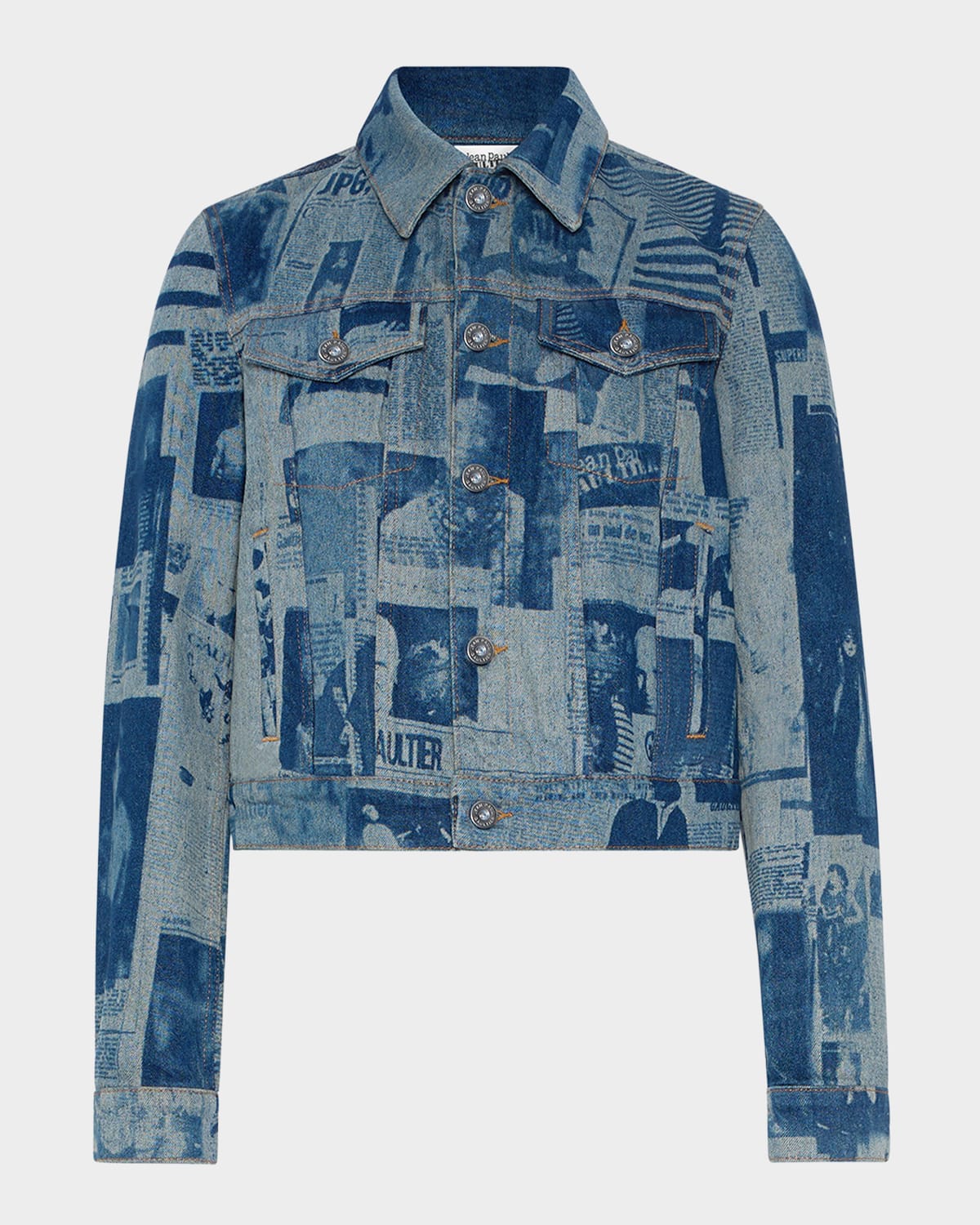 Jean Paul Gaultier Fitted Denim Journal Jacket - Women's Clothing