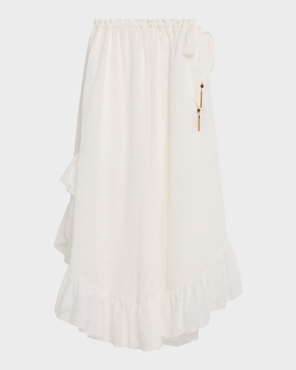 Zimmermann Daylight Ruffle Maxi Skirt In White
