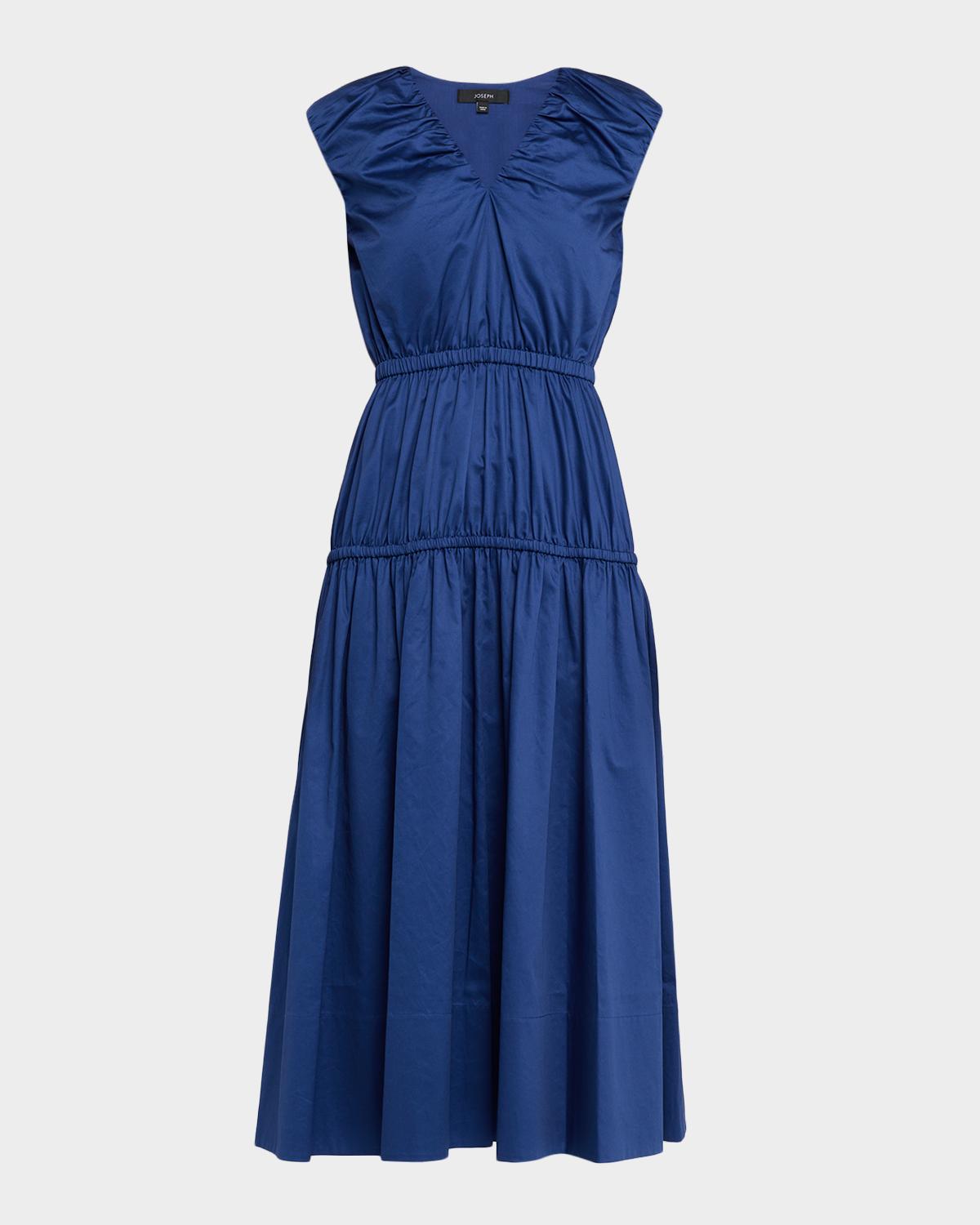 Joseph Sembat Sleeveless Cotton Sateen Midi Dress