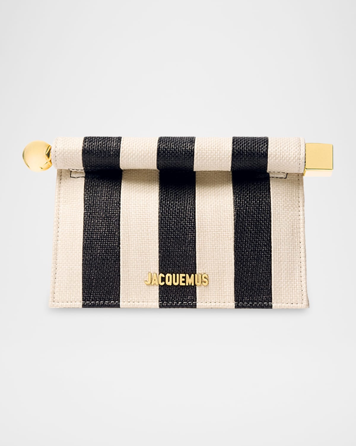 Jacquemus La Petite Pochette Rond Carre Raffia Clutch