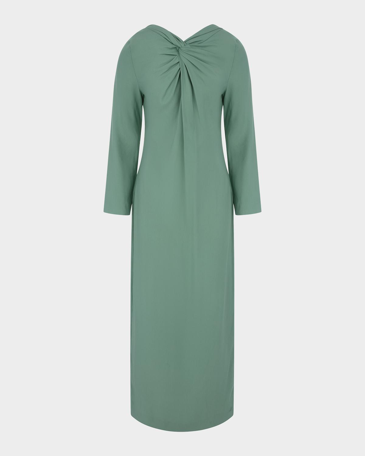 BERNADETTE Lauren Twisted V-Neck Long-Sleeve Midi Dress