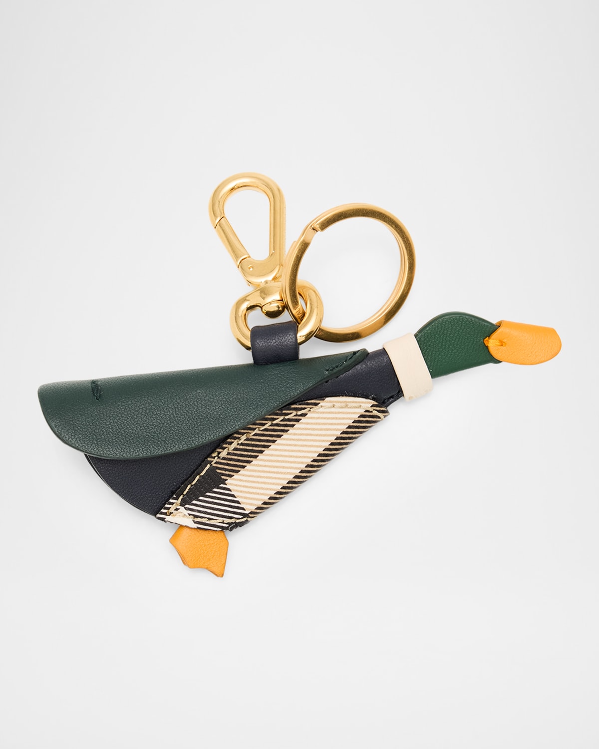 Burberry Leather & Check Duck Bag Charm