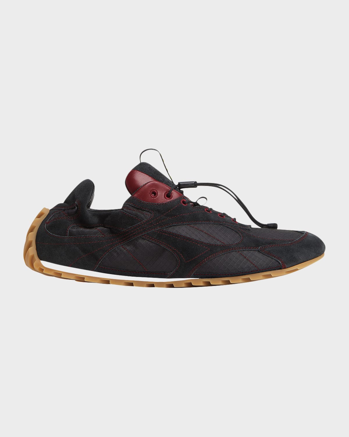 Bottega Veneta Orbit Suede Mesh Low-Top Sneakers