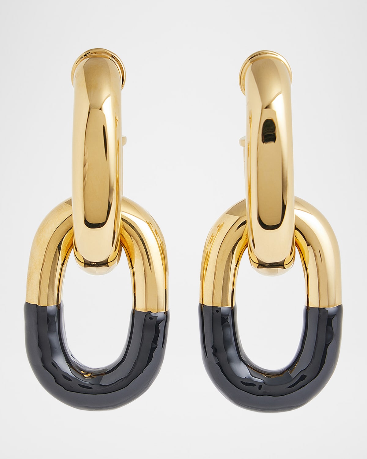 Rabanne Enamel-Tipped XL Link Earrings
