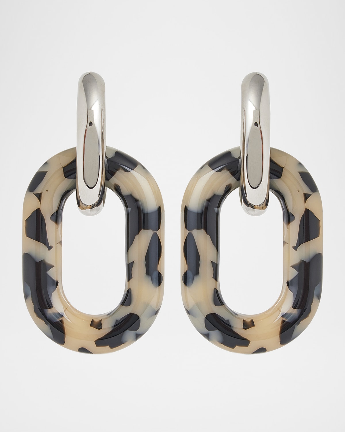 Rabanne Tortoiseshell Resin XL Link Drop Earrings