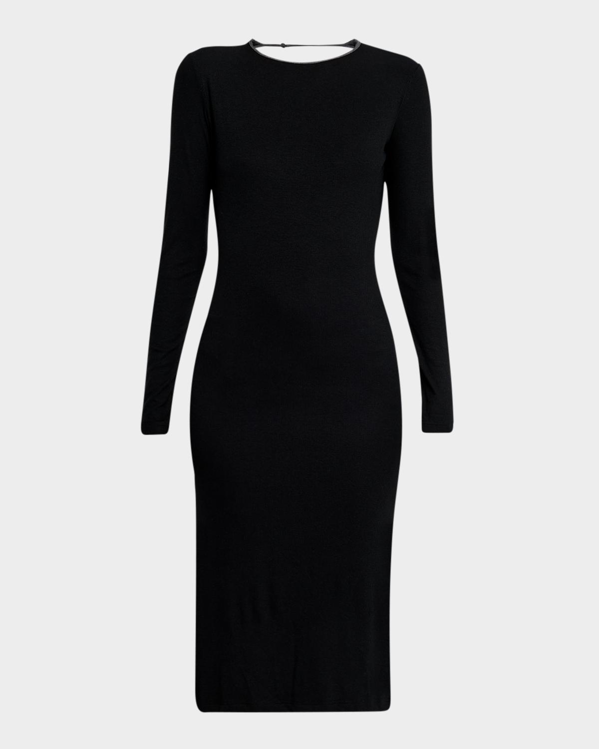 Iro Telina Knit Open-Back Midi Dress