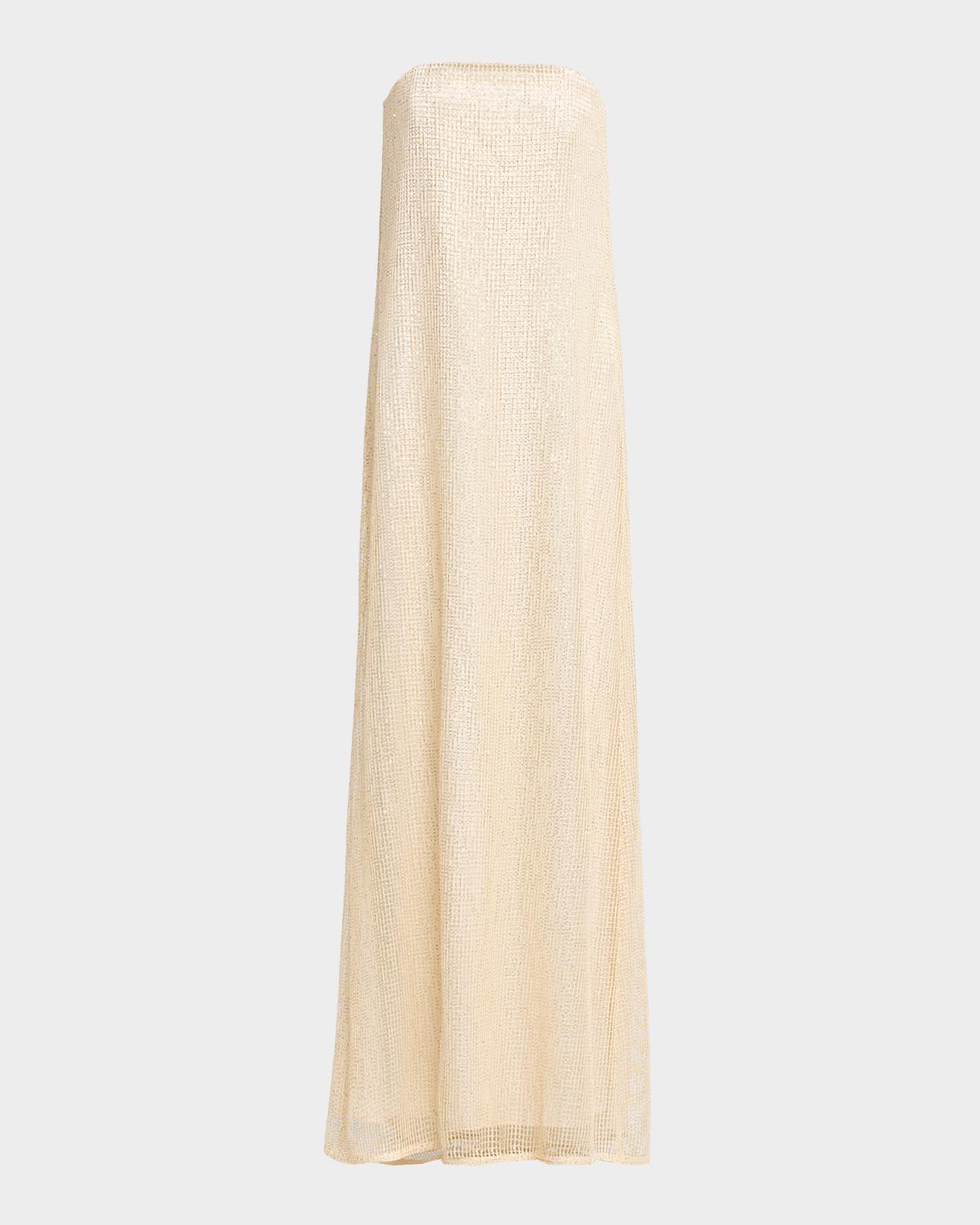 TWP Carolyns Embellished Strapless Gown