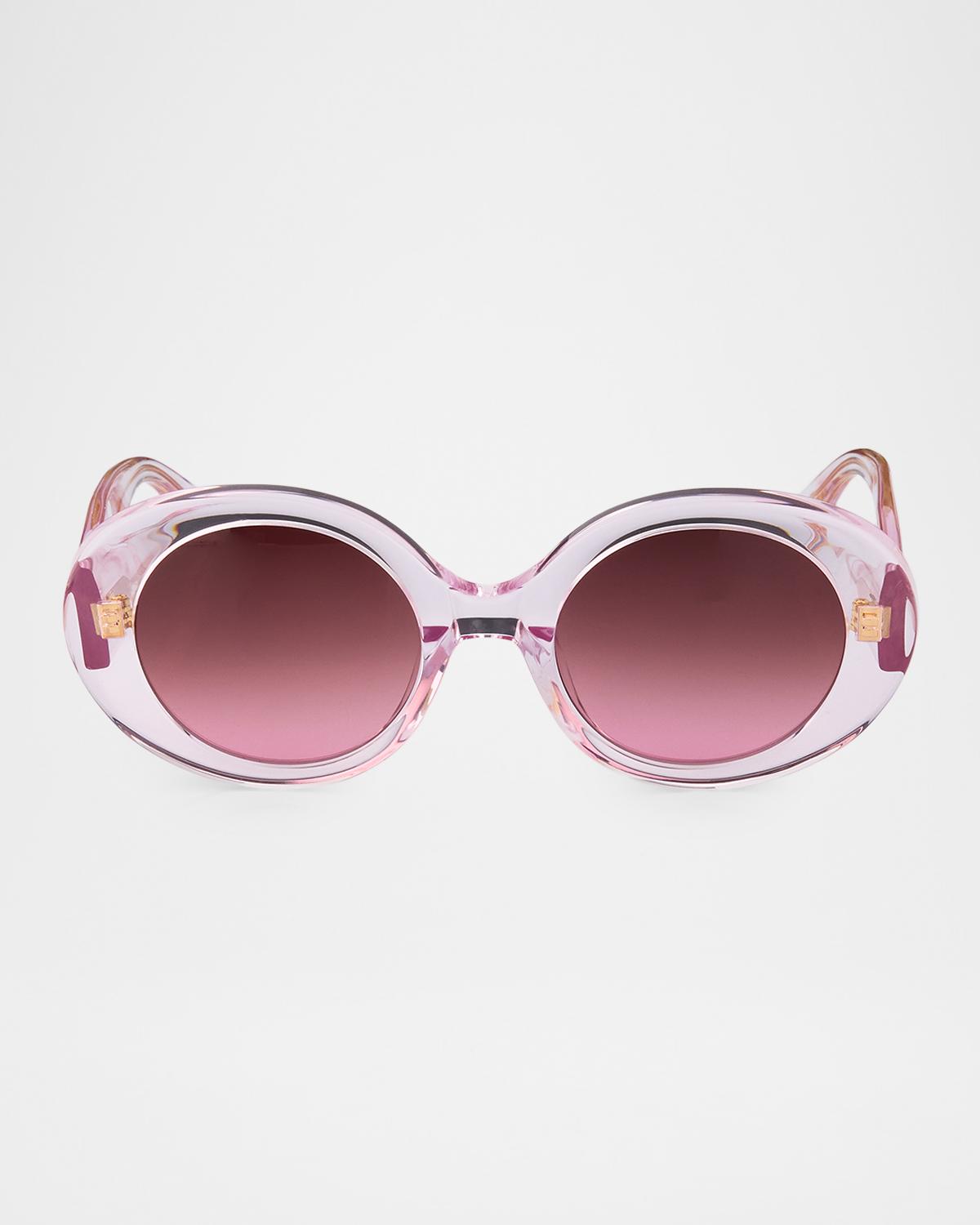 Barton Perreira Lamarr 50.5mm Round Acetate Sunglasses