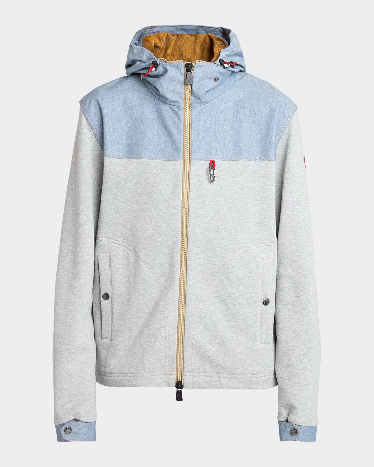 Moncler Men's Hooded Full-Zip Jacket with Clip