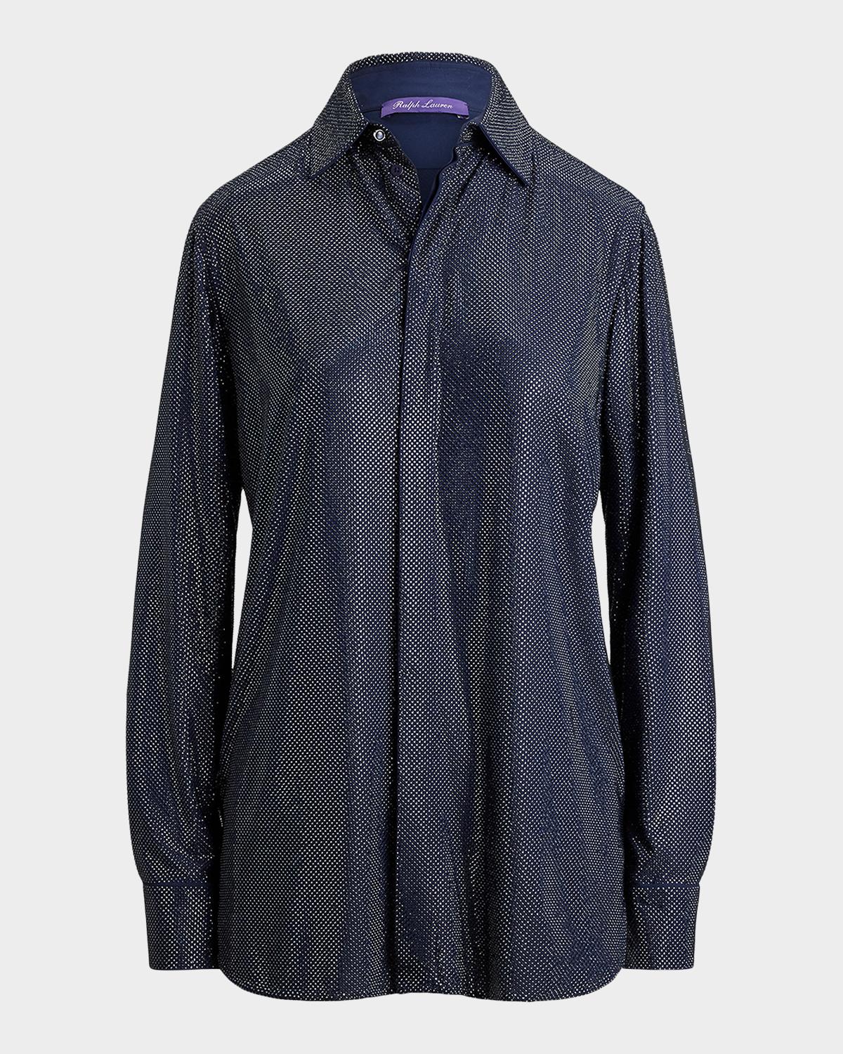 Ralph Lauren Collection Adrien Relaxed Fit Embellished Shirt