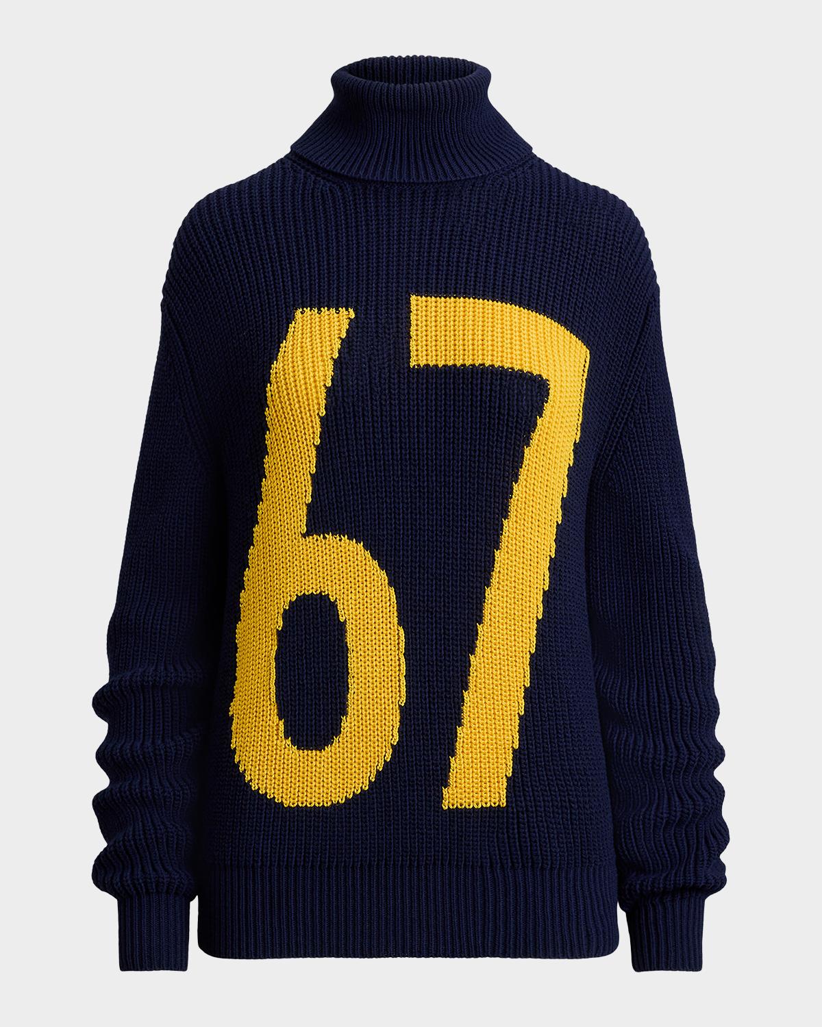 Ralph Lauren Collection Intarsia-Knit Cotton-Silk Turtleneck