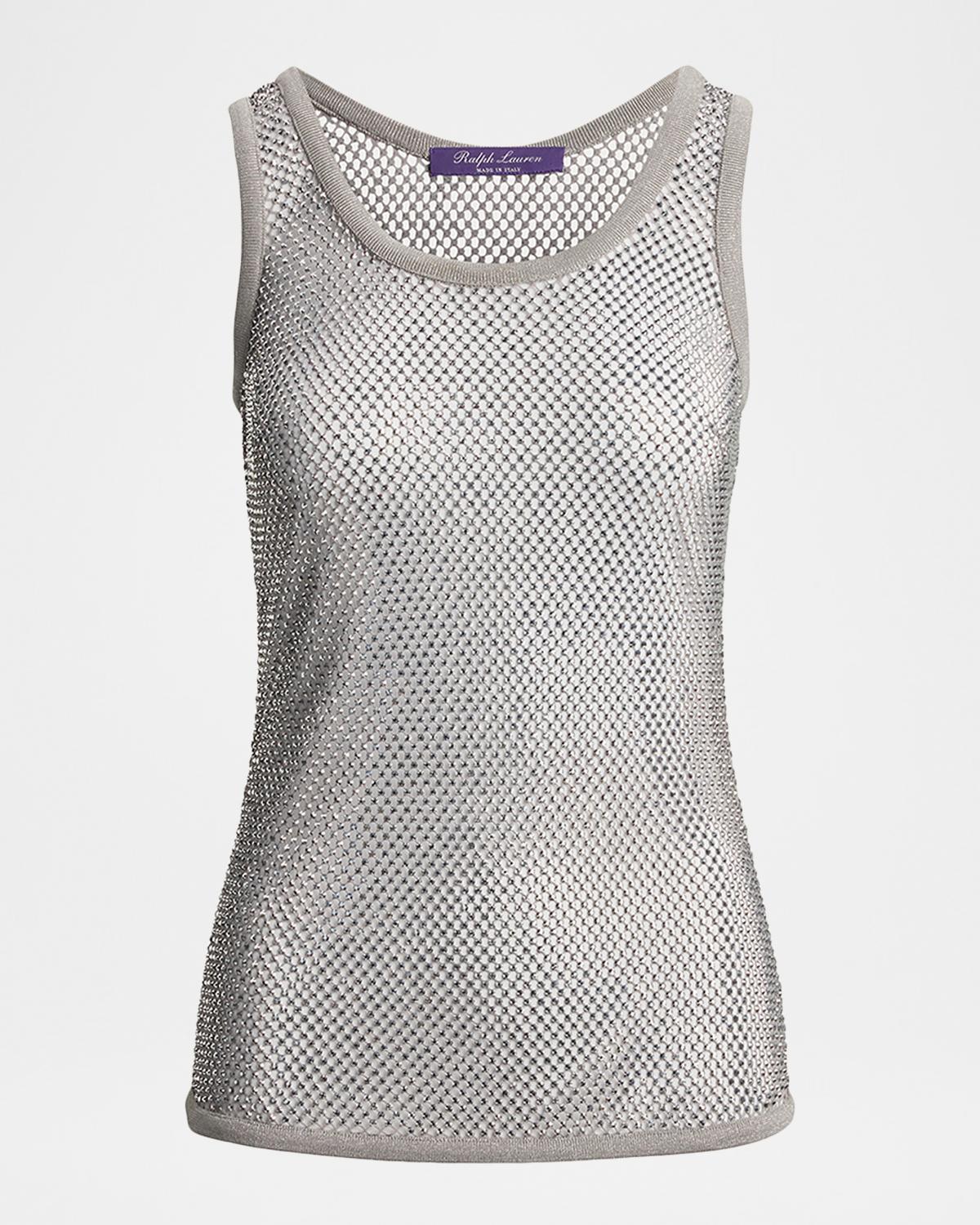 Ralph Lauren Collection Melony Embellished Mesh Tank Top