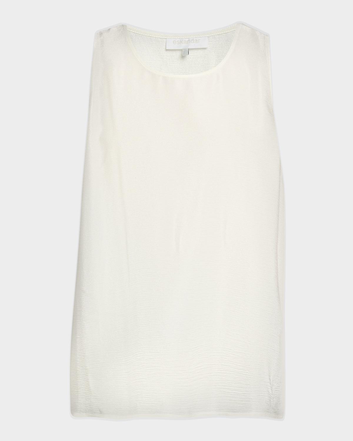 Eskandar A-Line Shimmer Silk Shell