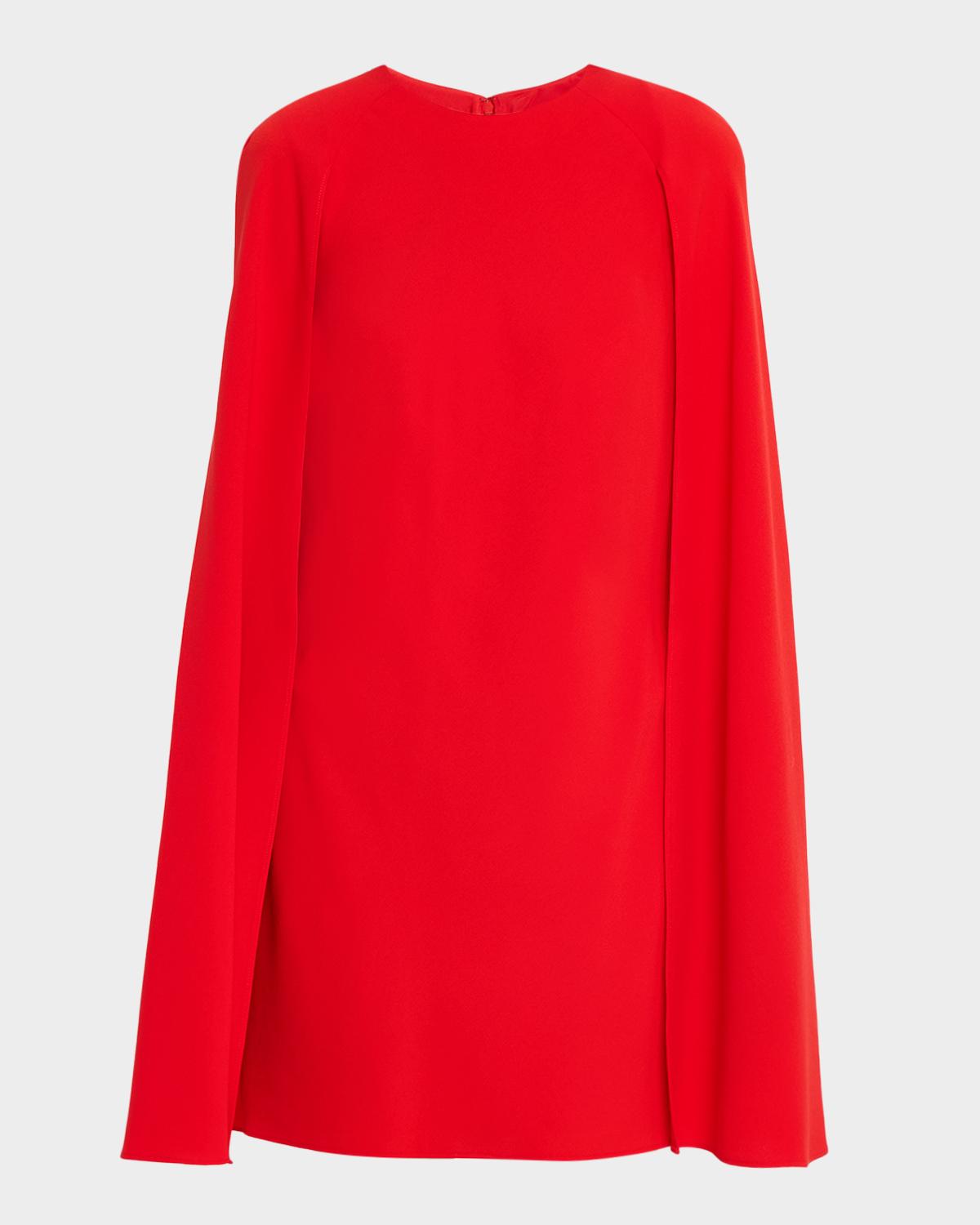 Roland Mouret Light Cady Cape Mini Dress