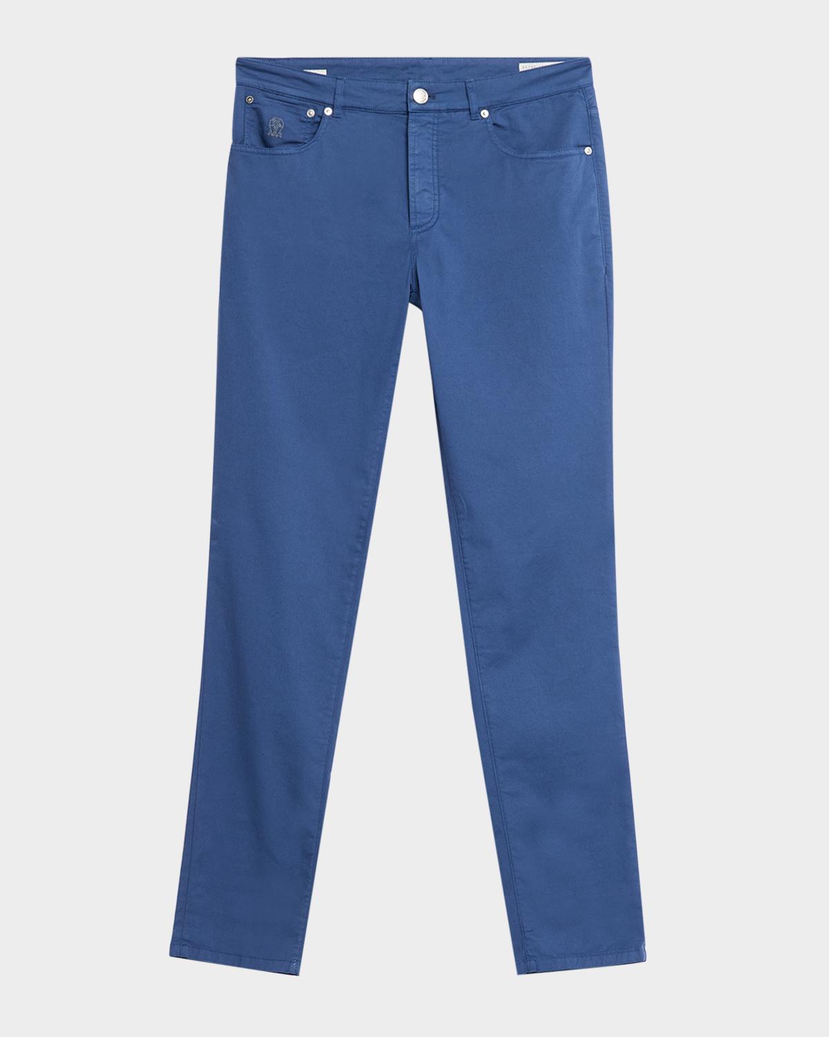 Men & apos;s Dyed Cotton Straight-Fit Five-Pocket Pants