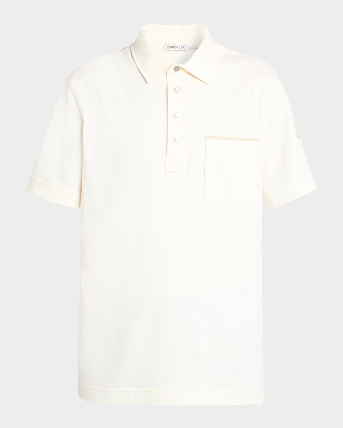 Moncler Men's Short-Sleeve Cotton Pique Polo Shirt