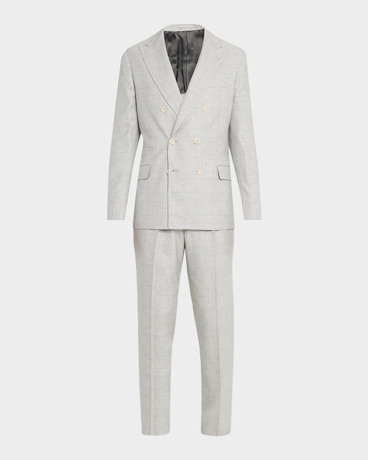Brunello Cucinelli Men's Virgin Wool Glen Plaid Suit