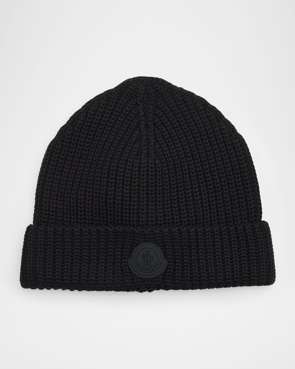 Moncler Men 's Cotton Knit Logo Beanie Hat