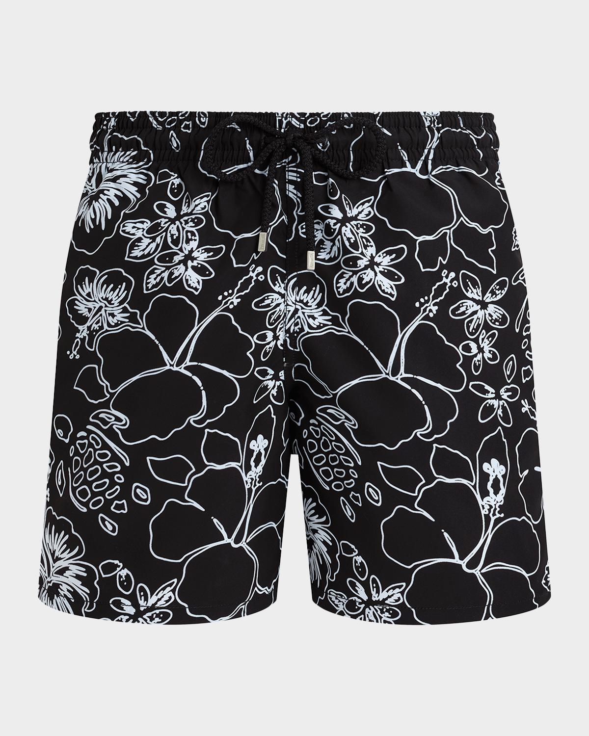 Vilebrequin Men's Turtle-Print Swim Trunks