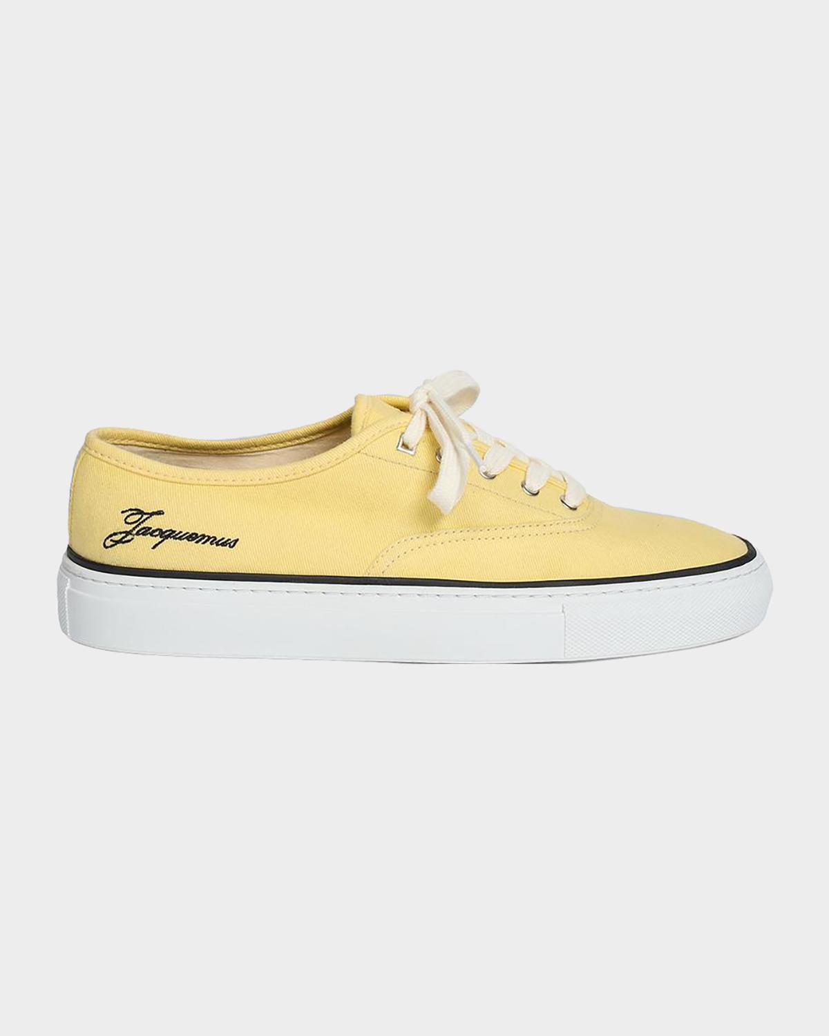 Jacquemus Les Fefe Canvas Low-Top Boat Sneakers