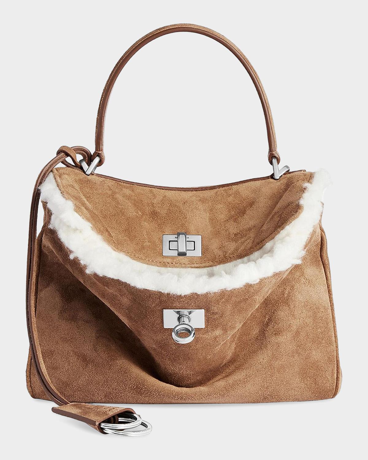 Balenciaga Rodeo Suede Brown Crossbody Bag