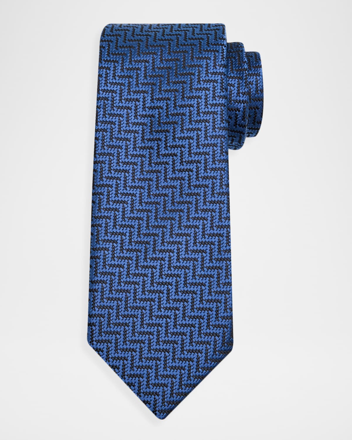 TOM FORD Men 's Diagonal Chevron Silk Tie | Thumbnail 4
