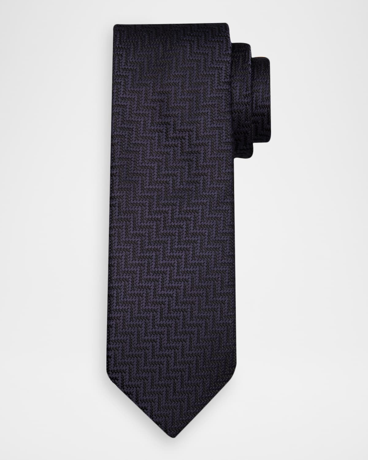TOM FORD Men 's Diagonal Chevron Silk Tie | Thumbnail 4