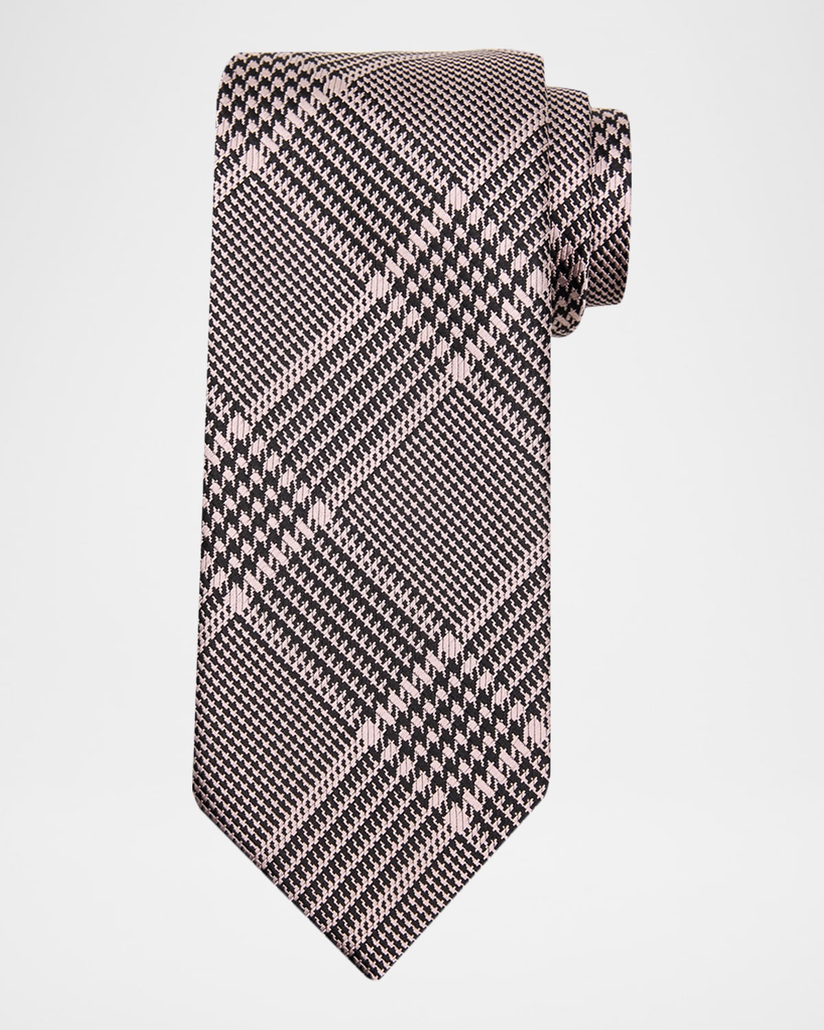 TOM FORD Men 's Prince of Wales Grid Check Silk Tie | Thumbnail 4 TOM FORD Men 's Prince of Wales Grid Check Silk Tie | Thumbnail 4