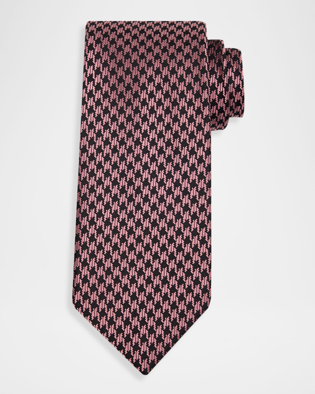 TOM FORD Men 's Houndstooth Jacquard Silk Tie | Thumbnail 4 TOM FORD Men 's Houndstooth Jacquard Silk Tie | Thumbnail 4