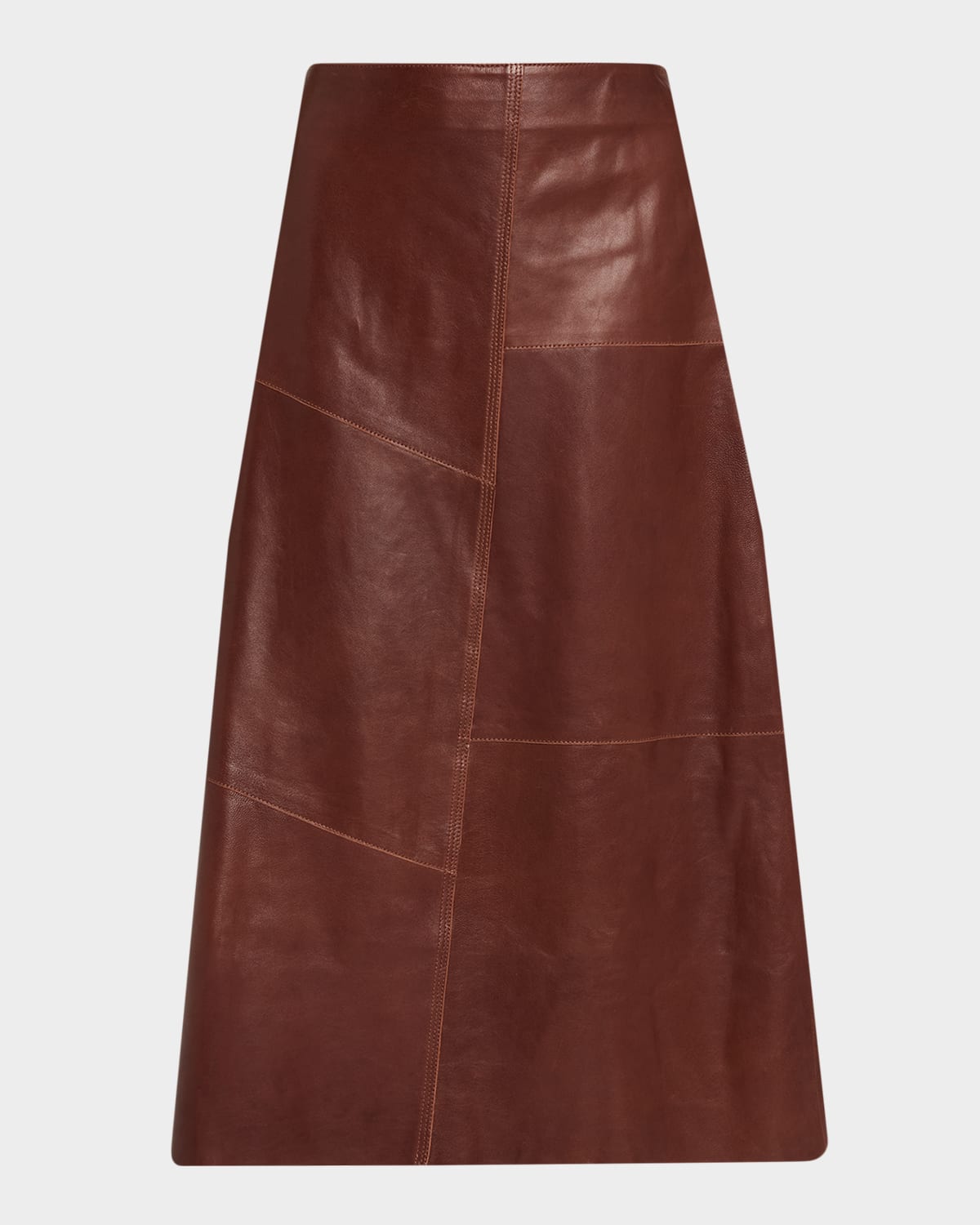 Arma Vayenne A-Line Leather Midi Skirt