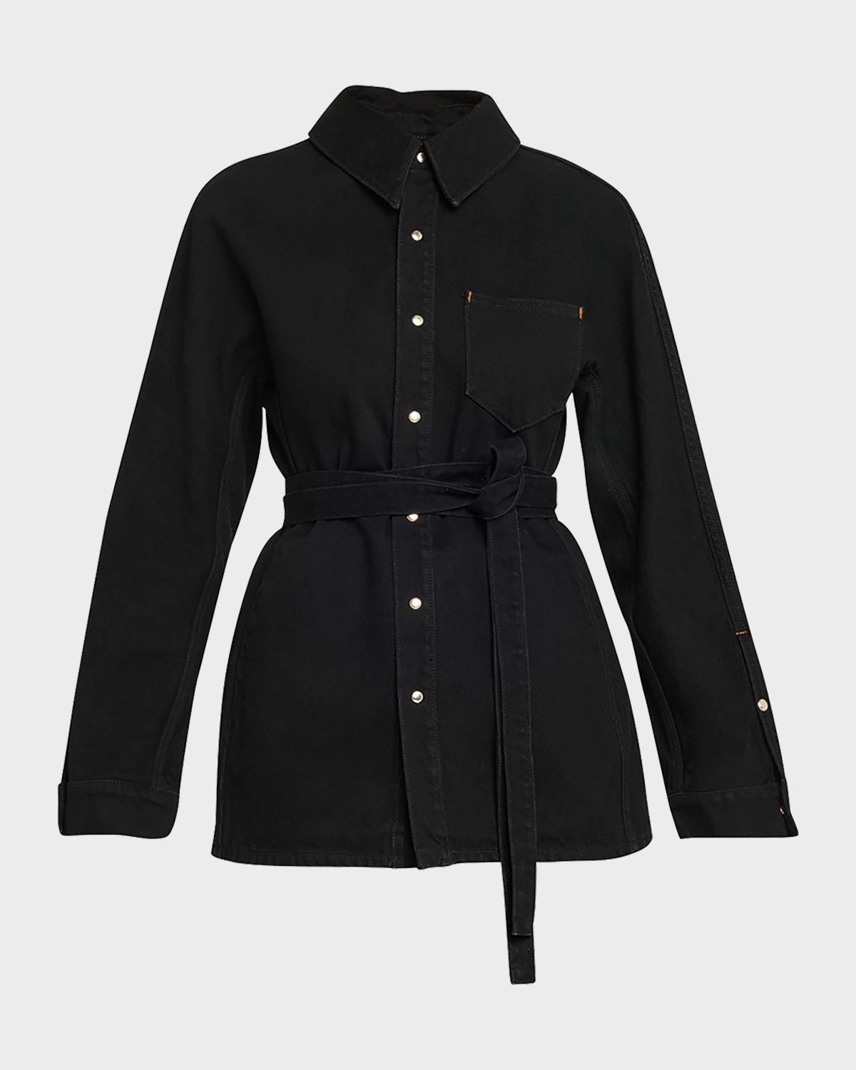 Ossou Denim Cinch Shirt Jacket