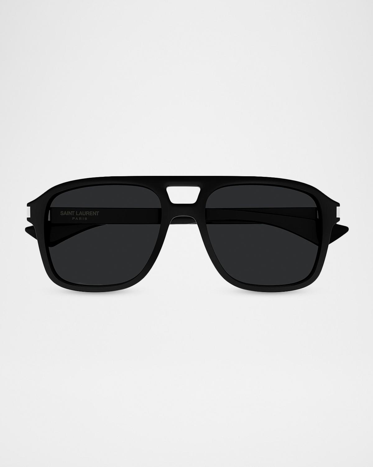 Saint Laurent Men's SL 881-001 Acetate Rectangle Sunglasses