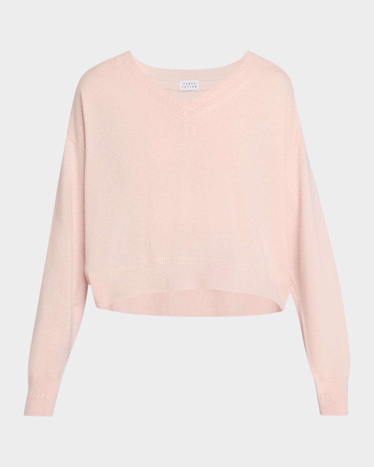 Tanya Taylor Audrey V-Neck Cashmere Sweater