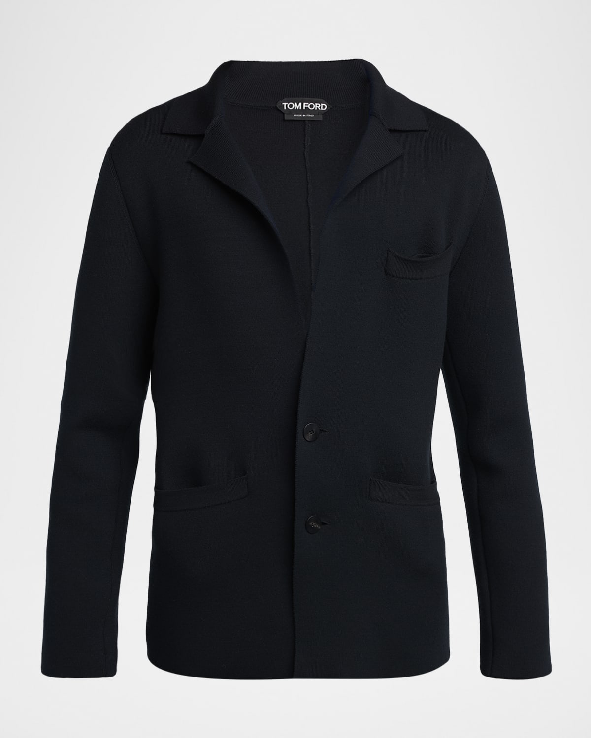 Tom Ford Men & Apos;s Double-face Wool Sweater Jacket In Black