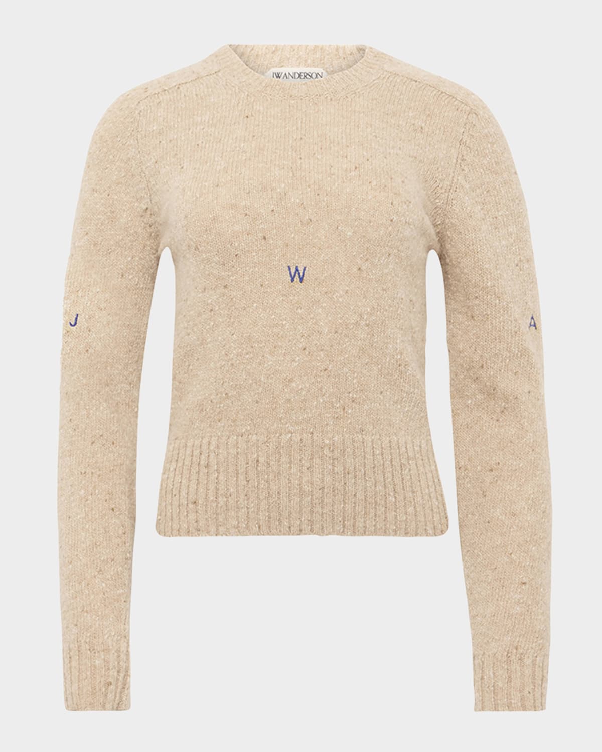 JW Anderson Embroidered Mohair Crewneck Sweater